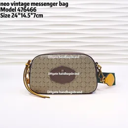 476466 Borse a tracolla di alta qualità Uomo Donna Borsa a doppia G Luxurys Designer Borse Borse a tracolla in tela di pelle Borse a tracolla da donna Neo vintage Dimensioni 24 * 15 * 7,5 cm