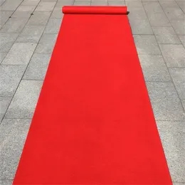 5m 8m Stepping Blanket Travel Red Rug Wedding Pad Exhibition Carpet Aisle Korridor Trappor Inomhus Utomhus Mesa Tjocklek: 1.0mm 220301