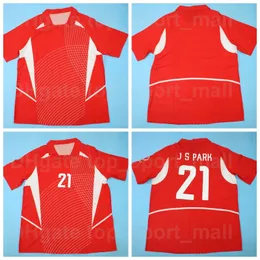 National Team 2002 Män Retro Fotboll 21 J S Park Jerseys Vintage Classic Team Röd Färg för Sport Fans Fotbollskjorta Kits Uniform Anpassad Namn Nummer Hanguo