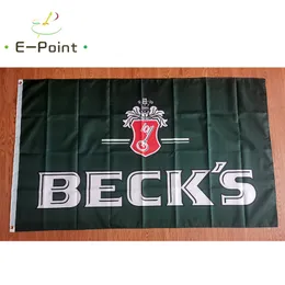 Alemanha Beck's Beers Beer Flag 3 * 5FT (90cm * 150cm) Bandeiras de poliéster Banner Decoração Flying Home Garden Festive presentes