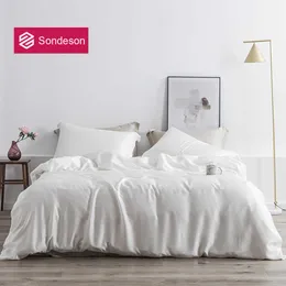 Sondeson White 100% Pure Silk Bedding Set Healthy Skin Beauty Duvet Cover Flat Sheet Fitted Pillowcase Queen King Bed