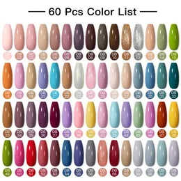 24st Pure Color Gel Nails Polish Set Soak Off UV Glitter Varnish Semi Permanent Bas Top Coat Matte Nail Lackers Art Kits
