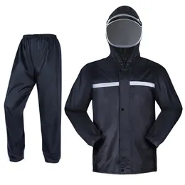 Mäns Raincoat Male Moto Bike Rain Coat Jacket Impermeable Lång motorcykel Cykling Regnskydd Utomhus Moto Kläder Kvinna Regndräkt 210320