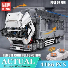 Mold King Technical App Programmering Fjärrkontroll MOC-1389 Tow Wing Body RC Container Truck Building Blocks DIY Car Leksaker