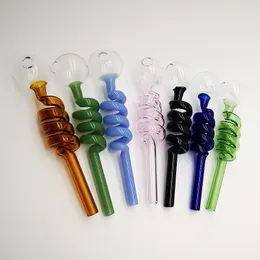 Colorful Small Glass Hand Pipes Smoking Pipe 5 Inch Pyrex Glass Pipe For Oil Burner Accessories Tobacco Tool SW06