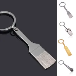 Metal Key Chain Creative Music Gifts Key Ring Microphone Key Chain Fashion Pendant Jewelry Keyrings Charm Keychain Trinkets