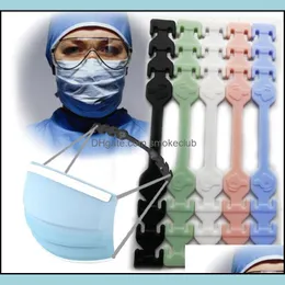 Övriga hushållsorganisation Hem Gardenar Protector Sile Bandage Ear Rope Anti-Slip Masks Hook Tredje växel Justerbar Ansiktsmask Spänne Vem