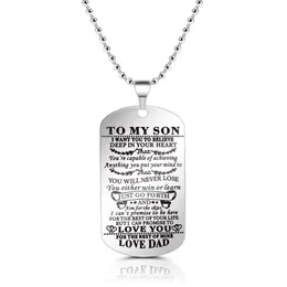 Family Love Pendant Necklace for Son/Daughter: Believe, Love & Cherish - Stainless Steel Jewelry for Every Occasion