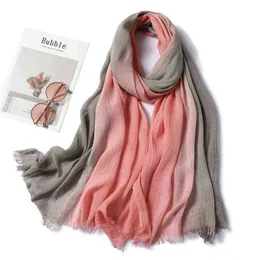 2021 Sciarpa di cotone pieghettato di lusso Donna Hijab Fascia Scialle Lady Wrap Design Neackerchief Silenziatore Turbante Moda Foulard Bandana Y1108