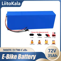 Liitokala-Lithium Battery Pack、21700,72V、35AH、20S7P、電動自転車などに使用されます。