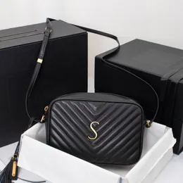 Luxury Designer Bag kamera plånbok kvinnor axelväskor saint laurent kuvert lou handväskor äkta läder modemärken crossbody väska lyxig gåva tote