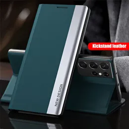 Magnetic Flip Cover Leather Phone Fodral för Samsung Galaxy S21 S20 Ultra Plus Not 20 A72 A52 A42 A32 A12 A71 A51 S20 Fe 5g M51 A21S Fundas