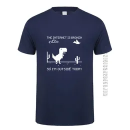 Summer Men Tshirt The Internet Is Broken Web Page Computer Cotton T-Shirt Funny T Shirt Tops Tee 210706