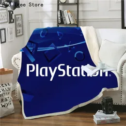 Game Series PlayStation Impresso Fleece Cobertor Menino Criança Ultra-Soft Flannel Veludo Lance de Plush Cobertura Têxteis Têxteis Portáteis