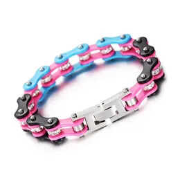 Höftbiker kedja för män Kvinnor Mix Color 316L Rostfritt stål Armband Bangles Punk Man Kvinna Smycken Gift 2021