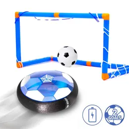 Uppladdningsbar med LED Light Goal Air Power Hover Soccer Ball Leksaker Flytande Fotboll Inomhus Utomhus Sport Game Kids Toy