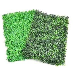 Dekoracyjne kwiaty wieńce 60x40cm ogród sztuczny hedge panel bluszcz liść prywatny ekran roślin zieleni ogrodzenia impreza na ślub Decoratio