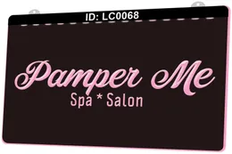 LC0068 Pamper Me Spa Salon Lichtschild 3D-Gravur