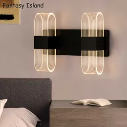 Modern LED Wall Lights Indoor wall decor Lamps AC185-265V 8W bedroom wall light led Hallway Aisle Sconces Home decoration 210724