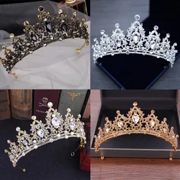 Ślub Korona Kryształ Tiaras Dla Kobiet Ślubna Diadem Akcesoria Do Włosów Pałąk Headpieces Głowa Biżuteria