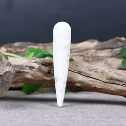 Natural White Turquoise Beauty Massage Stick Point Jade Tendon Pulling Facial Eye Tendon Manufacturer Direct Sales