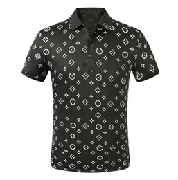 22SS 100%면 남성용 폴로 티셔츠 짧은 슬리브 캐주얼 패션 브랜드 디자이너 폴로 티 셔츠