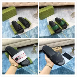 Hett sålda Designer kvinna toppkvalitet G Tofflor herr tofflor Gear underdelar Flip Flops äkta läder dam lyxiga sandaler mode causal skor storlek 35-46 US 12 med låda