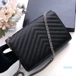 Genuine Leather handbags Chain Purses Shoulder Bags Fashion Clutch Envelope Lady Cowhide Handbag Presbyopic Card Holder Purse Messenger Wome