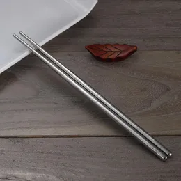 Chopsticks Non-Slip Stainless Steel Chack Sticks Ställ återanvändbar Chopstickhållare för sushi 1 par kinesisk metall