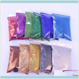 Nail Salon Health & Beautynail Glitter 50G/Bag 0.2Mm Shiny Art Powder Blue Red Sequins Sparkly Chrome Pigment Dust Uv Gel Polish Manicure De