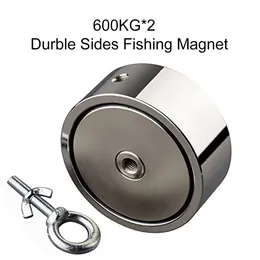 1pc 600kg 2Sides N35 Neodym Permanent Magnetring Större kraftmagnet Salvage Magneter Fiske Starkt magnetiskt material