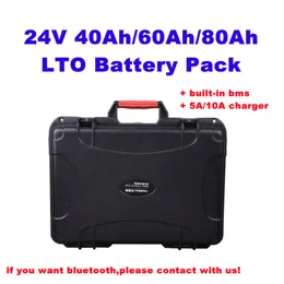 20000 циклов LTO Battery Pack 24V 80AH литий Титанат лития Перезаряжаемый с BMS + зарядное устройство для EV E-Scooter Solar Energy