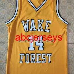 # 14 Tyrone Bogue Wake Forest Demon Deacons camiseta de baloncesto universitario # 14 Tyrone Bogue Wake Forest Demon Deacons universidad baske Ncaa XS-6XL