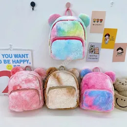 Children's Plush Backpack Purse Cute Bear Ear School Bags for Kids Girls Small Backpack Bag