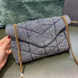 Брендовые роскошные сумки на плечо для женщин 2021, классические джинсовые сумки LOULOU высшего качества, сумка через плечо с цепочкой, кошелек