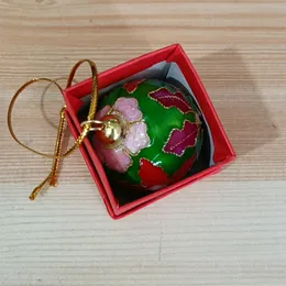 Cloisonne Craft Enamel Filigree Fancy 50mm Ball Pendants Key Rings Keychain Charms Ornament Kinesiska Hantverk Gåvor Julgran Hängande Dekoration