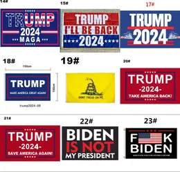 Trump 2024 bandera de la campaña de la bandera de la bandera 90 * 150 cm 3 * 5FT Banner Bander para el hogar del jardín de la casa 13 estilos al por mayor