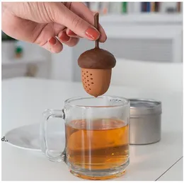 Tea Leaf Infuser Pinecones Silicone Loose Leaf Cute Tea Strainer Deal Apple Mesh Herb Läckfilter Teaware Tool RRE12117