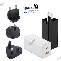 65W USB C Adaptador PD GAN PPS 65W Tipo C carregador para para iPhone Xiaomi portátil NOTA 20