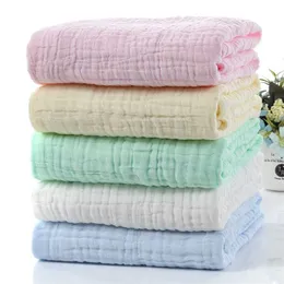 Baby Muslin Squares Diaper Swaddle Bamboo Blanket Född Wrap Blankets Bomull Manta Bebe 211105