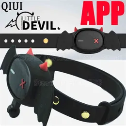 NXY Giocattoli per adulti QIUI Little Devil Collar APP Remote Control Restraint BDSM Collari scosse elettriche Gioco Sesso per donne Uomini Coppie 1201