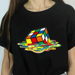 The Big Bang Theory Cube Graphic Tee Shirt for Women, Femme Funny Harajuku T Shirt Korean Tops Kawaii Streetwear Gift L231225