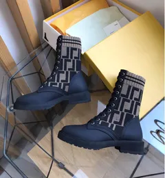 2021 Women Designer Boots Knitted Stretch Martin Black Leather Knight Women Short Boot Design Casual Shoes Luxurys Designer Boots r5tgrgxs