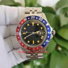 BP Factory Top Quality Zegarki Klasyczne 40mm Vintage GMT 1675 Czerwony Blue Bezel Pepsi Azja 2813 2836 Mormise Mechaniczne Automatyczny Mens Oglądaj męskie zegarki