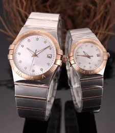 Moda z najwyższej półki mężczyźni i kobiety 30mm40mm zegarek automatyczny mechanizm mechaniczny 316L pasek etui montre de luxe prezenty para zegarek