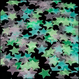 Wall Decor & Gardenwall Stickers 100 Pcs/Set 3D Stars Glow In The Dark Luminous For Kids Room Home Decor Decal Paper Decorative Special Fest