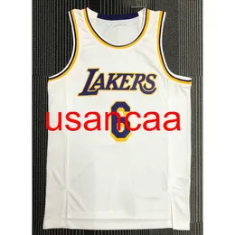 Erkekler 2 Styles 2022 New Jersey 6# James Retro White 75. Basketbol Forması S, M, L, XL, XXL