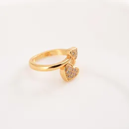 Kvinnor 18 k kt cz fina solida guld fullt hjärta ringar fyllda bröllop engagemang brud smycken sten elegant ring tjocklek