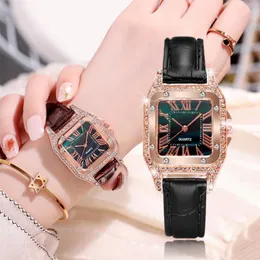Polshorloges vierkante vrouwen quartz horloges luxe voor luxo mode drop geschenken relogio feminino zegarki damskie boor decoreren