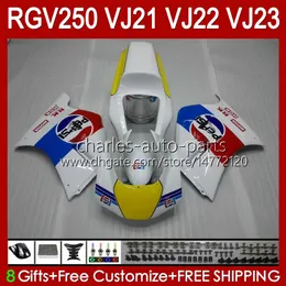 Body Kit For SUZUKI RGV250C SAPC VJ21 RGV250 RGV-250CC Bodywork VJ-21 Panel 21HC.70 white glossy RGVT RGV 250CC 250 CC RGV-250 88 89 RGVT-250 VJ 21 1988 1989 OEM Fairing